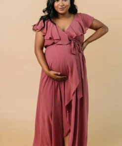 BB Custom Dresses Katya Ruffle Maxi Dress | Rosewood 28 BB Custom Dresses Katya Ruffle Maxi Dress | Rosewood