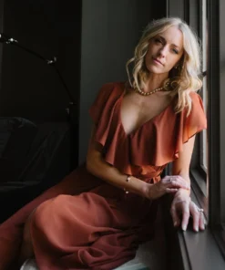 BB Custom Katya Ruffle Maxi Dress | Rust Dresses