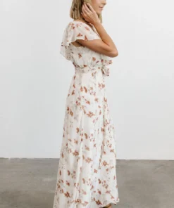 BB Custom Katya Ruffle Maxi Dress | Rust Print
