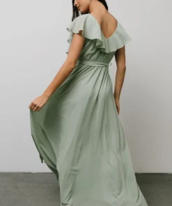 BB Custom Katya Ruffle Maxi Dress | Sage Dresses
