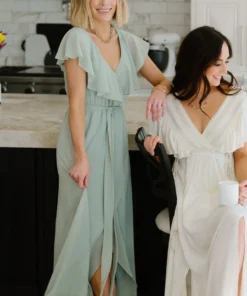 BB Custom Katya Ruffle Maxi Dress | Sage Dresses