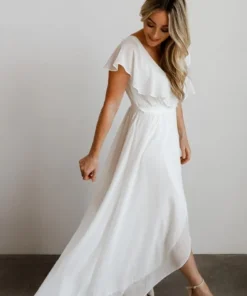 BB Custom Katya Ruffle Maxi Dress | White Dresses