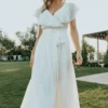 BB Custom Katya Ruffle Maxi Dress | White Dresses