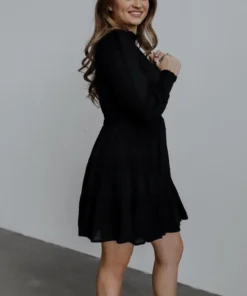 IL Kayla Dotted Mini Dress | Black