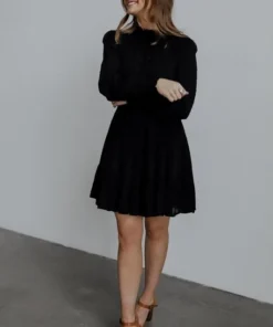 IL Kayla Dotted Mini Dress | Black