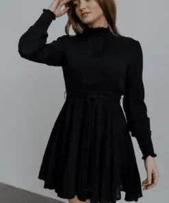 IL Kayla Dotted Mini Dress | Black