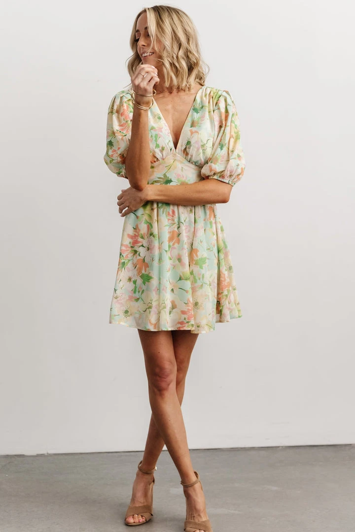 FT Keilani Short Dress | Multi Floral Dresses 4 FT Keilani Short Dress | Multi Floral Dresses