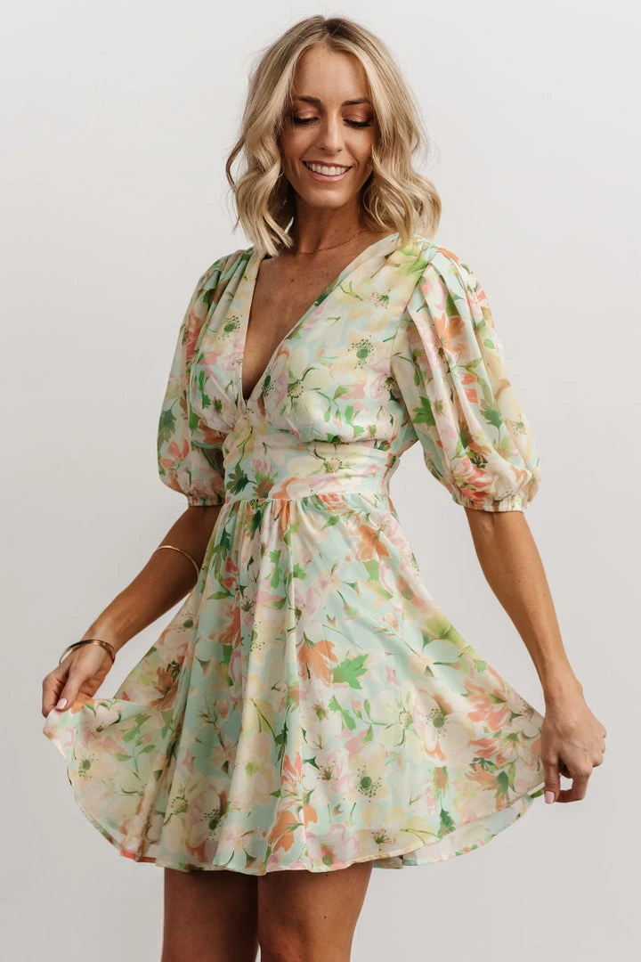 FT Keilani Short Dress | Multi Floral Dresses 8 FT Keilani Short Dress | Multi Floral Dresses