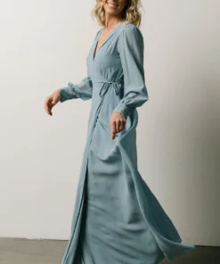 Soi Kelsey Wrap Dress | Dusty Blue Dresses 10 Soi Kelsey Wrap Dress | Dusty Blue Dresses