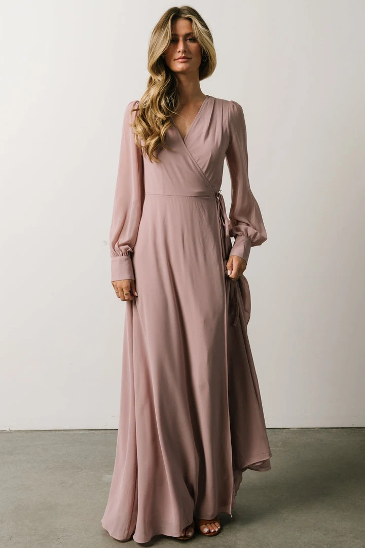 Soi Dresses Kelsey Wrap Dress | Dusty Rose 7 Soi Dresses Kelsey Wrap Dress | Dusty Rose