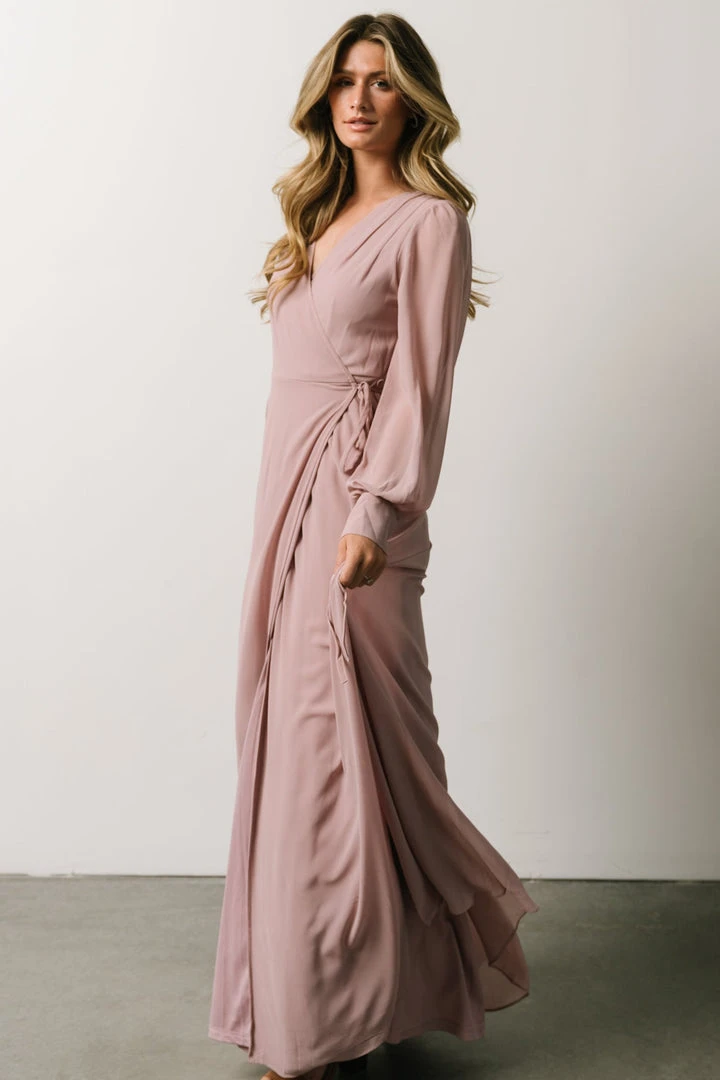 Soi Dresses Kelsey Wrap Dress | Dusty Rose 3 Soi Dresses Kelsey Wrap Dress | Dusty Rose
