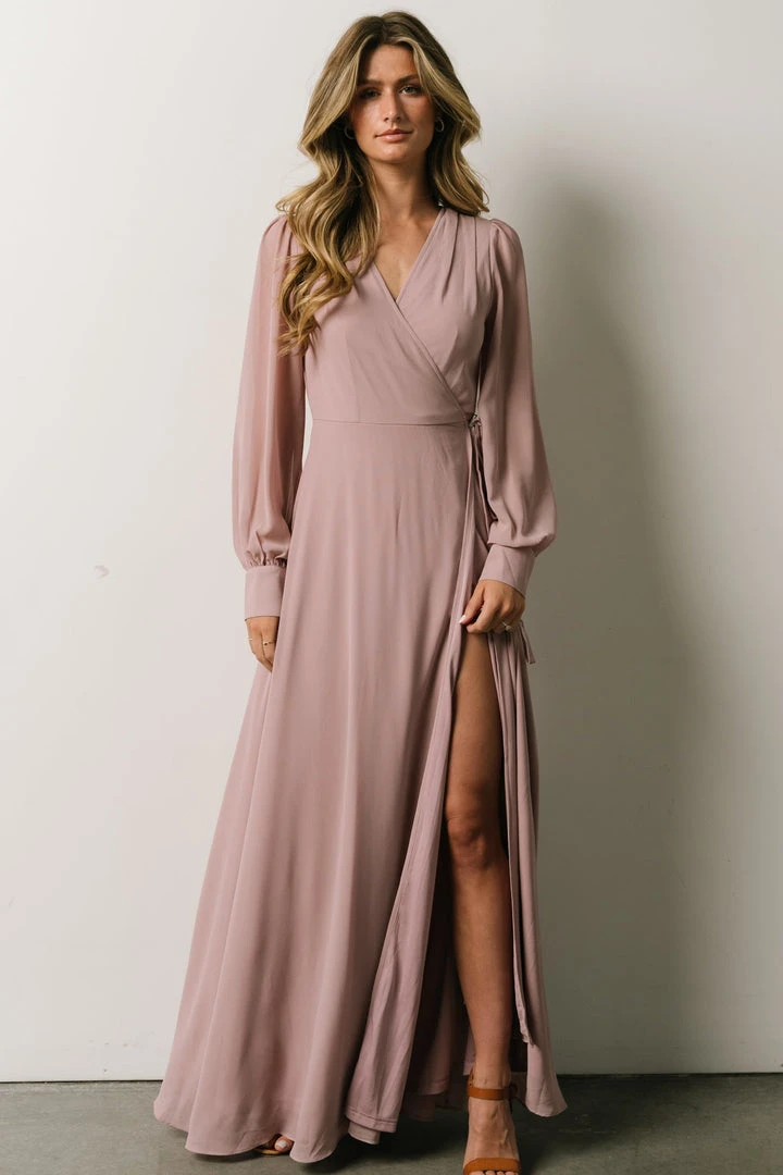 Soi Dresses Kelsey Wrap Dress | Dusty Rose 1 Soi Dresses Kelsey Wrap Dress | Dusty Rose