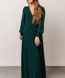 Soi Kelsey Wrap Dress | Emerald