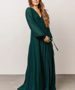 Soi Kelsey Wrap Dress | Emerald