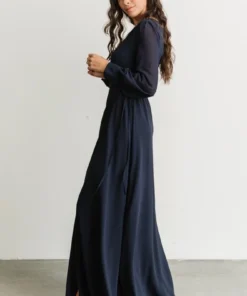 Soi Kelsey Wrap Dress | Navy Dresses