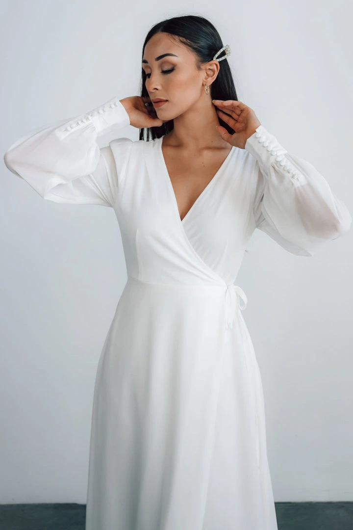 Soi Kelsey Wrap Dress | Off White Dresses 8 Soi Kelsey Wrap Dress | Off White Dresses