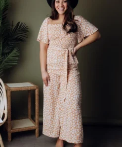 HAY Kendall Floral Jumpsuit | Coral