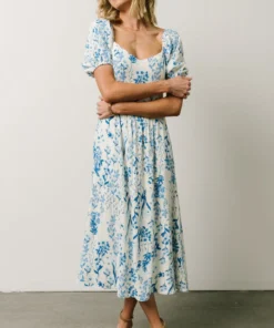 SL Kenna Midi Dress | Blue Floral Print 9 SL Kenna Midi Dress | Blue Floral Print