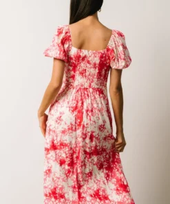 SL Kenna Midi Dress | Fuchsia Watercolor Print Dresses 11 SL Kenna Midi Dress | Fuchsia Watercolor Print Dresses