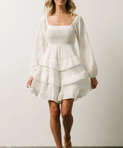 POL Kennedy Square Neck Baby Doll Dress | Ivory 13 POL Kennedy Square Neck Baby Doll Dress | Ivory