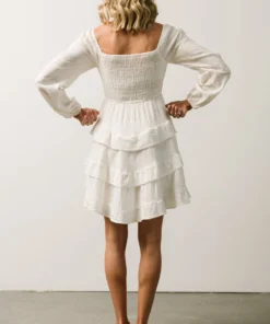 POL Kennedy Square Neck Baby Doll Dress | Ivory 12 POL Kennedy Square Neck Baby Doll Dress | Ivory