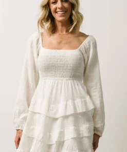 POL Kennedy Square Neck Baby Doll Dress | Ivory 10 POL Kennedy Square Neck Baby Doll Dress | Ivory