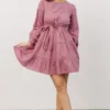 IL Keri Long Sleeve Short Dress | Orchid