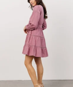 IL Keri Long Sleeve Short Dress | Orchid