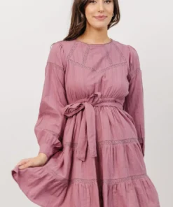 IL Keri Long Sleeve Short Dress | Orchid