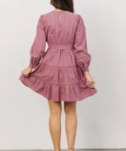 IL Keri Long Sleeve Short Dress | Orchid
