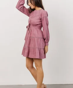 IL Keri Long Sleeve Short Dress | Orchid