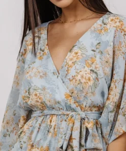 BB Custom Kia Kimono Maxi Dress | Blue Blooms Dresses