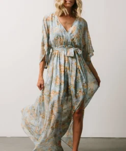 BB Custom Kia Kimono Maxi Dress | Blue Blooms Dresses