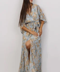 BB Custom Kia Kimono Maxi Dress | Blue Blooms Dresses