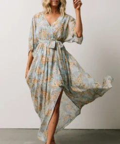 BB Custom Kia Kimono Maxi Dress | Blue Blooms Dresses