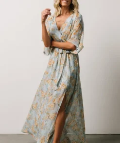 BB Custom Kia Kimono Maxi Dress | Blue Blooms Dresses