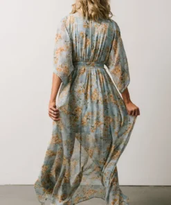 BB Custom Kia Kimono Maxi Dress | Blue Blooms Dresses