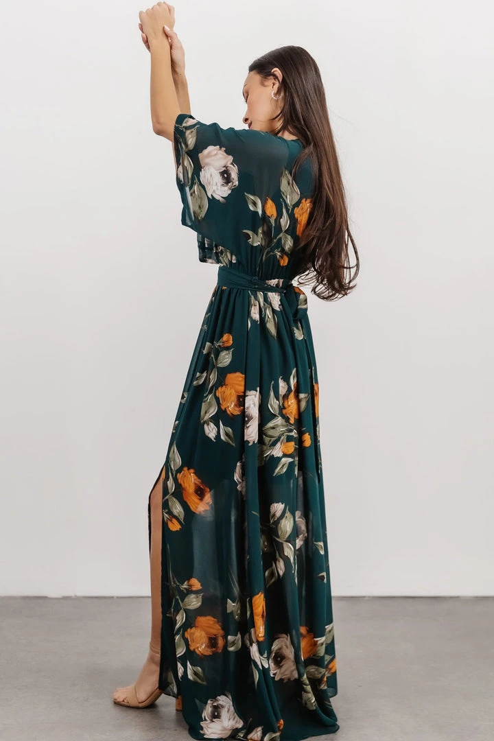 BB Custom Kia Kimono Maxi Dress | Deep Topaz Floral Dresses 7 BB Custom Kia Kimono Maxi Dress | Deep Topaz Floral Dresses