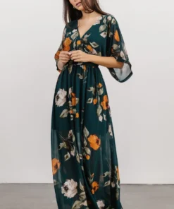 BB Custom Kia Kimono Maxi Dress | Deep Topaz Floral Dresses 18 BB Custom Kia Kimono Maxi Dress | Deep Topaz Floral Dresses