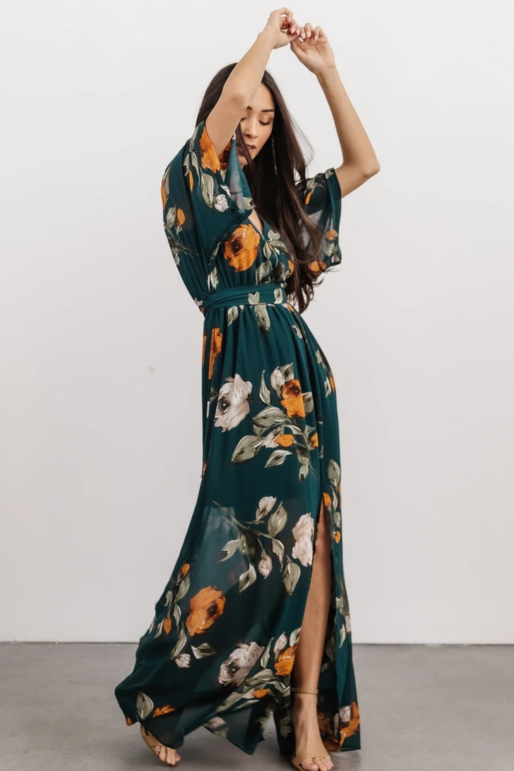 BB Custom Kia Kimono Maxi Dress | Deep Topaz Floral Dresses 11 BB Custom Kia Kimono Maxi Dress | Deep Topaz Floral Dresses