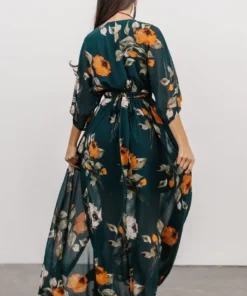 BB Custom Kia Kimono Maxi Dress | Deep Topaz Floral Dresses 21 BB Custom Kia Kimono Maxi Dress | Deep Topaz Floral Dresses