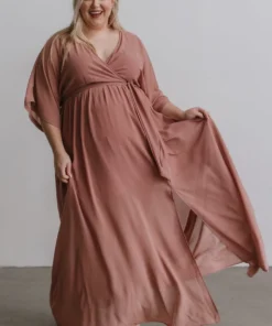 BB Custom Kia Kimono Maxi Dress | Dusty Pink Dresses