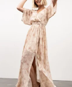 BB Custom Kia Kimono Maxi Dress | Mauve Print Dresses 22 BB Custom Kia Kimono Maxi Dress | Mauve Print Dresses