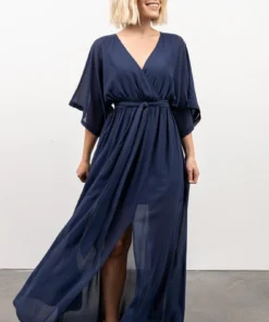 BB Custom Dresses Kia Kimono Maxi Dress | Navy 16 BB Custom Dresses Kia Kimono Maxi Dress | Navy