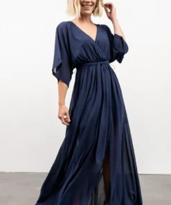 BB Custom Dresses Kia Kimono Maxi Dress | Navy