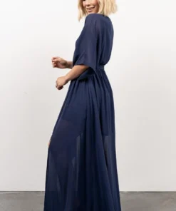 BB Custom Dresses Kia Kimono Maxi Dress | Navy 14 BB Custom Dresses Kia Kimono Maxi Dress | Navy