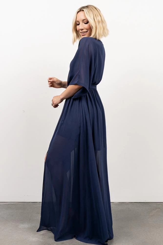 BB Custom Dresses Kia Kimono Maxi Dress | Navy 6 BB Custom Dresses Kia Kimono Maxi Dress | Navy
