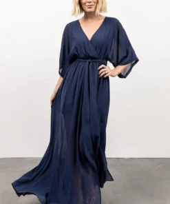 BB Custom Dresses Kia Kimono Maxi Dress | Navy