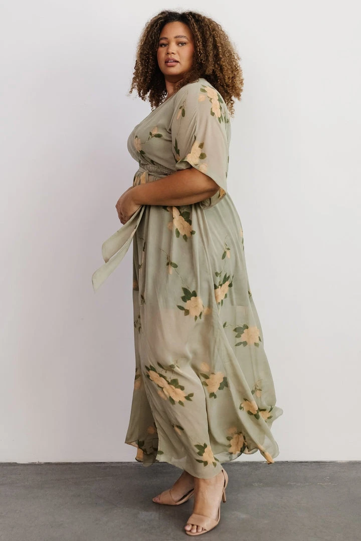 BB Custom Kia Kimono Maxi Dress | Olive Floral 8 BB Custom Kia Kimono Maxi Dress | Olive Floral