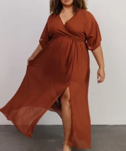 BB Custom Kia Kimono Maxi Dress | Rust Dresses